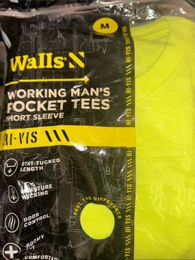 Walls Hi-Vis Yellow Men’s Pocket Tee